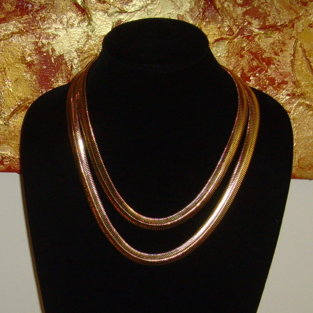 Anne Klein Gold-Tone Serpentine Chain Necklace - Picture 3 of 14
